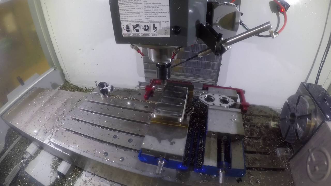 Smeding Diesel making a 6.4L Single S300 T4 Pedestal on a Haas VF4ss