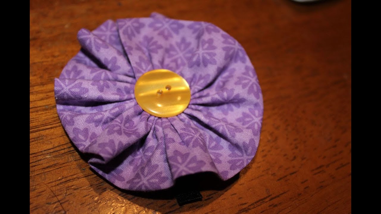 How To Make a Fabric Flower and Hair Clip