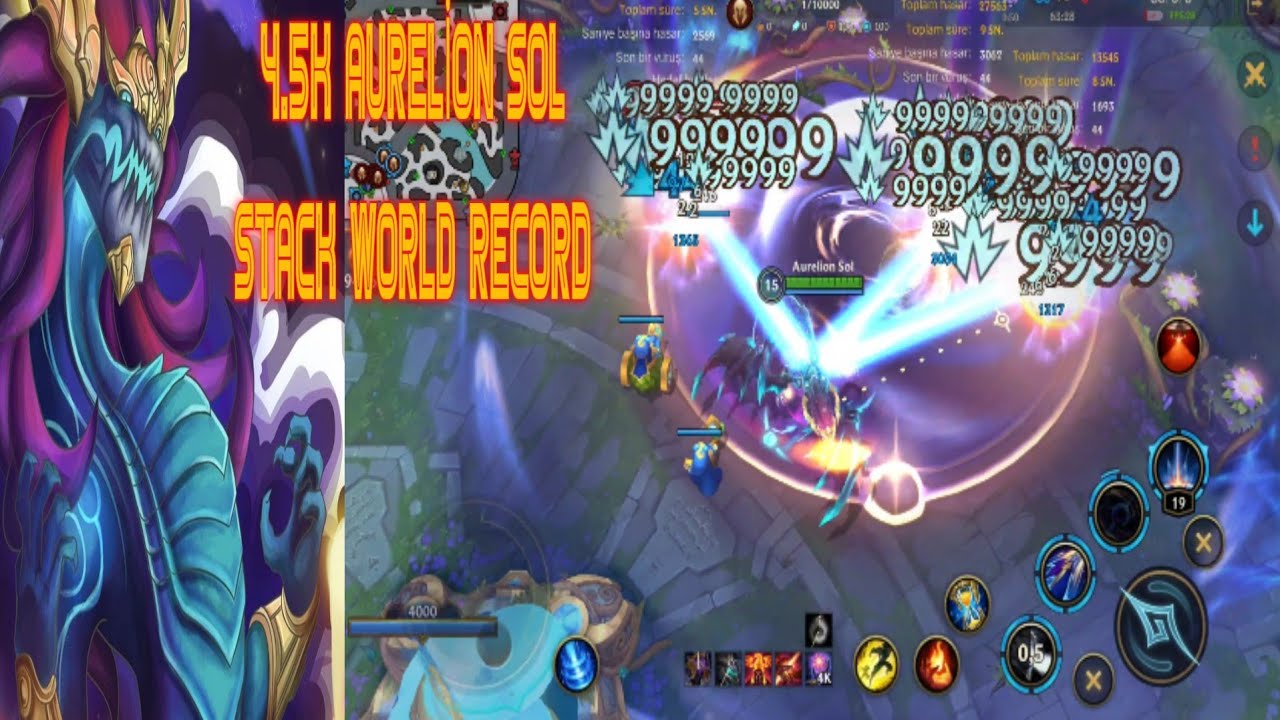 AURELİON SOL STACK WORLD RECORD WİLD RİFT #wildrift #worldrecord #aurelionsol 