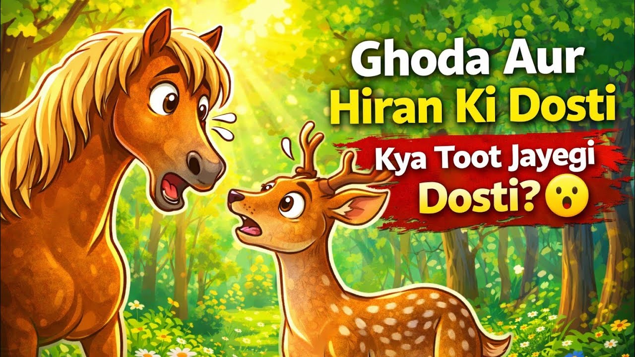 Title:Ghoda Aur Hiran Ki Dosti | Jungle Ki Kahani | Moral Story for 