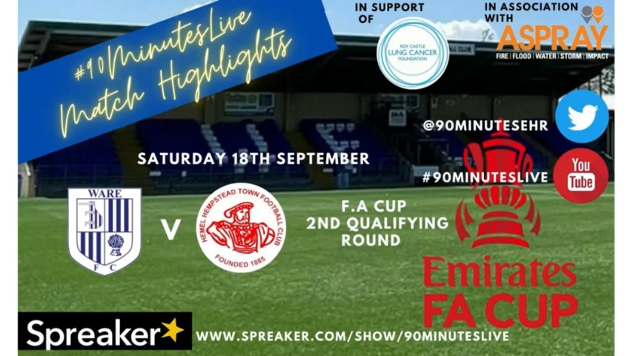 MATCH HIGHLIGHTS of the FA CUP 2nd qualifying round between WARE FC & HEMEL HEMPSTEAD FC NON LEAGUE