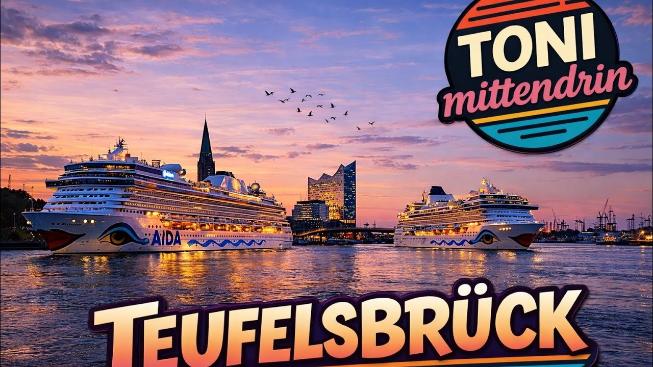 AIDA Auslaufen auf der Elbe 🚢 AIDAmar und AIDAnova bei Teufelsbrück | Toni mittendrin Hamburg