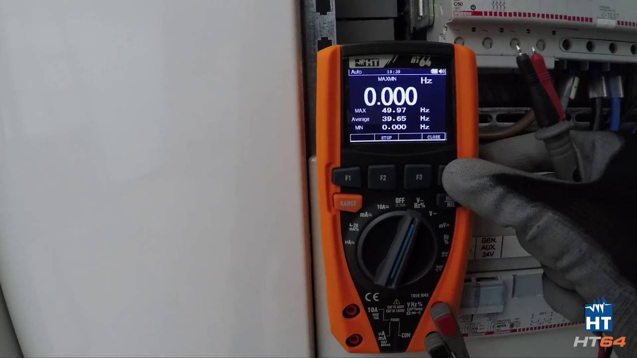 TRMS Digital Multimeter with color display and Logger function. HT64 HT Instruments