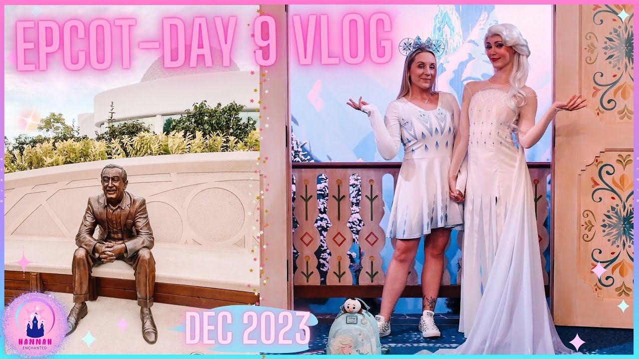 Walt Disney World Vlog Day 9 Epcot Frozen Elsa Meet Walt Disney Statue Guardians Rides Festival