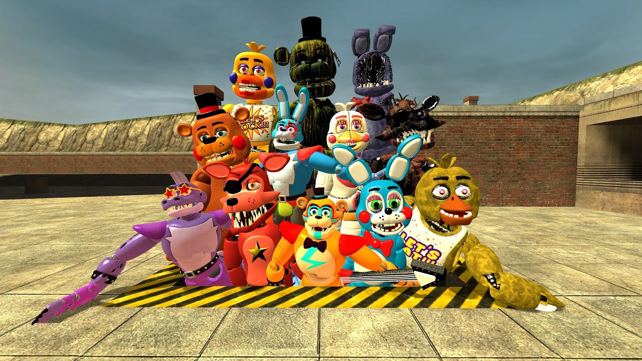 HYPER PUNCHING RAINBOW FNAF SECURITY BREACH ANIMATRONIC IN GMOD!