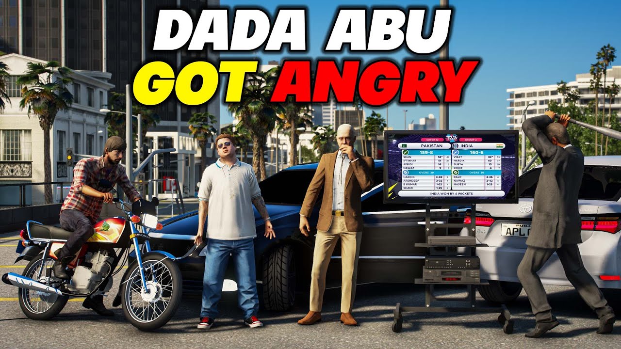 DADA ABU GOT ANGRY | PAK LOST THE MATCH | SAAD'S NEW HONDA CG125 | GTA 5 PAKISTAN