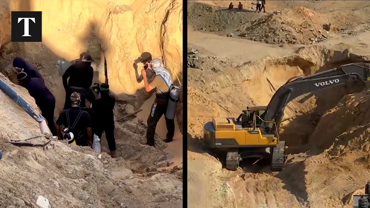 Hamas Members Search For Israeli Hostages' Bodies