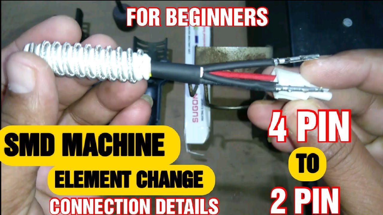 How to replace smd rework station element I Repair no heating issue & details I Hot gun coil change