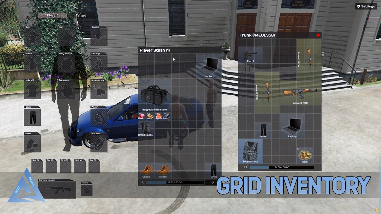Aquiver - Grid Inventory (EFT/DayZ inspired) (FIVEM)