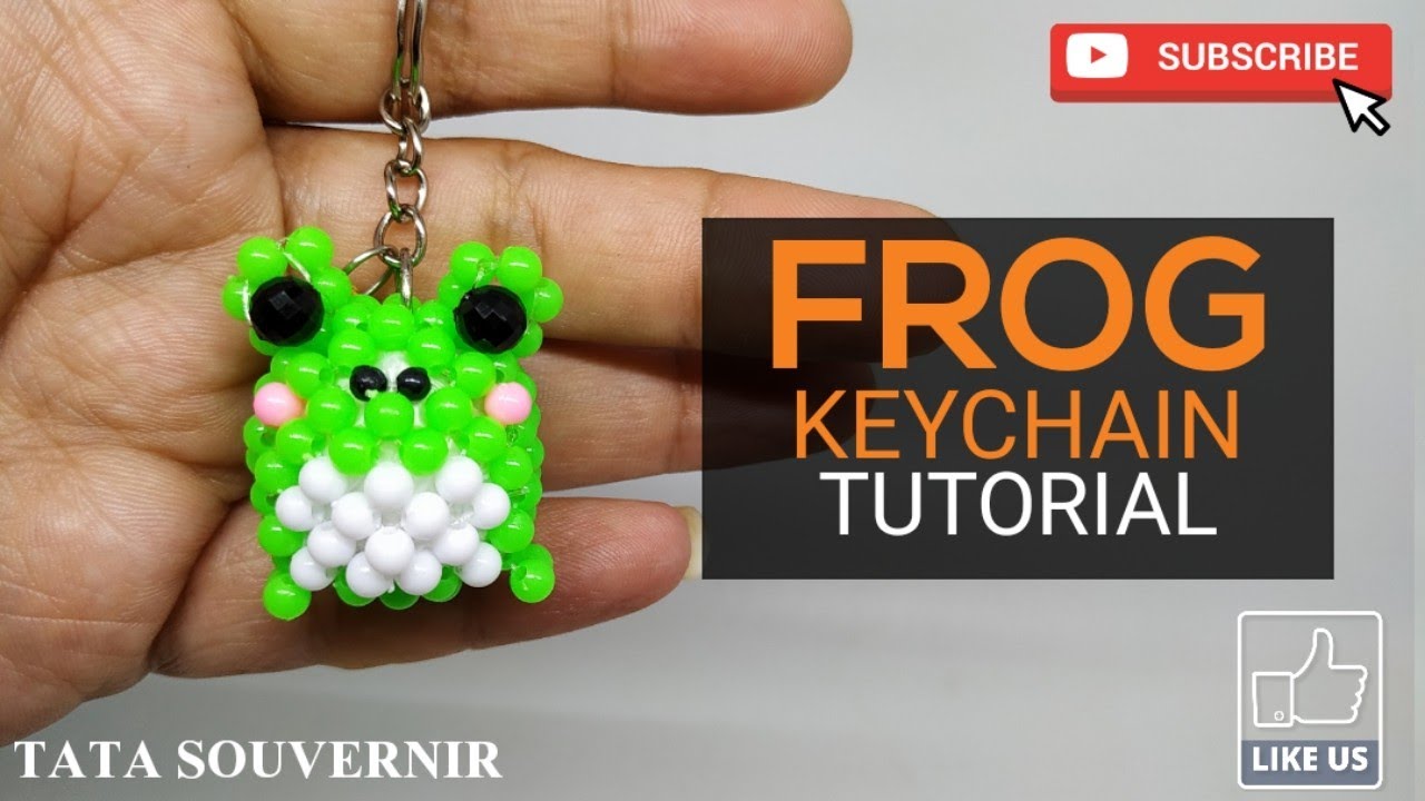 Sapo de miçangas passo a passo / DIY Frog Keychain /Kerajinan Manik Manik