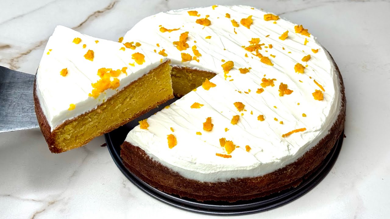 ¡TARTA DE MANDARINA MÁS FÁCIL Y RICA IMPOSIBLE!