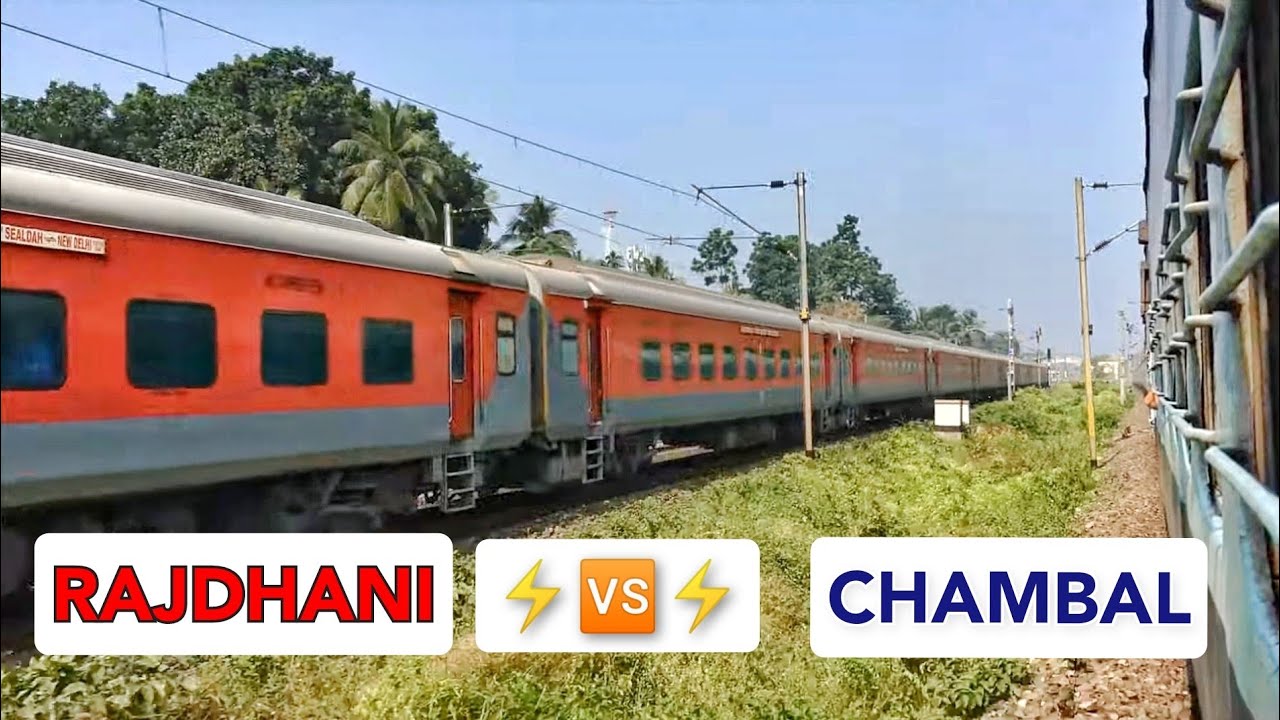Clash of Legendary RAJDHANI & CHAMBAL Express (ICF) | Intense Speed Battle | Who Won?