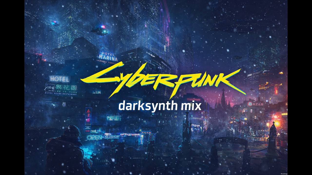 Snowy Neon Streets | Dark Cyberpunk Ambience | Industrial EBM Synthwave Mix