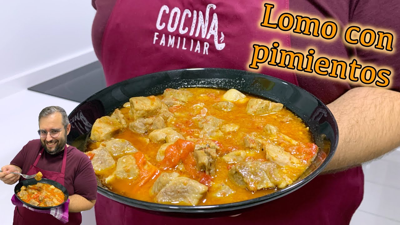 LOMO CON PIMIENTOS. La receta de LAS FIESTAS RIOJANAS. Guiso TRADICIONAL Y ECONÓMICO.