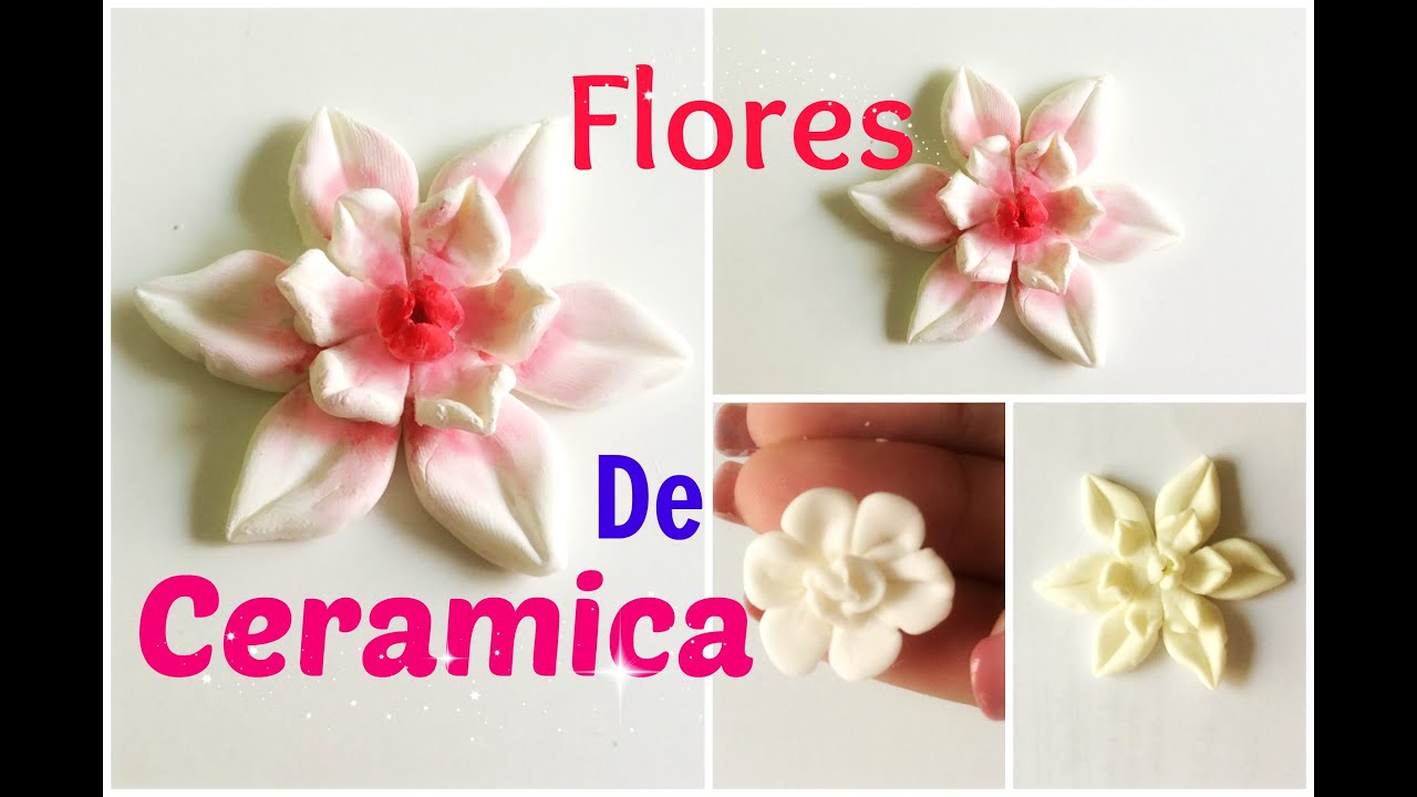Flores de Cerámica en Frío/ 2 Ideas Fáciles !