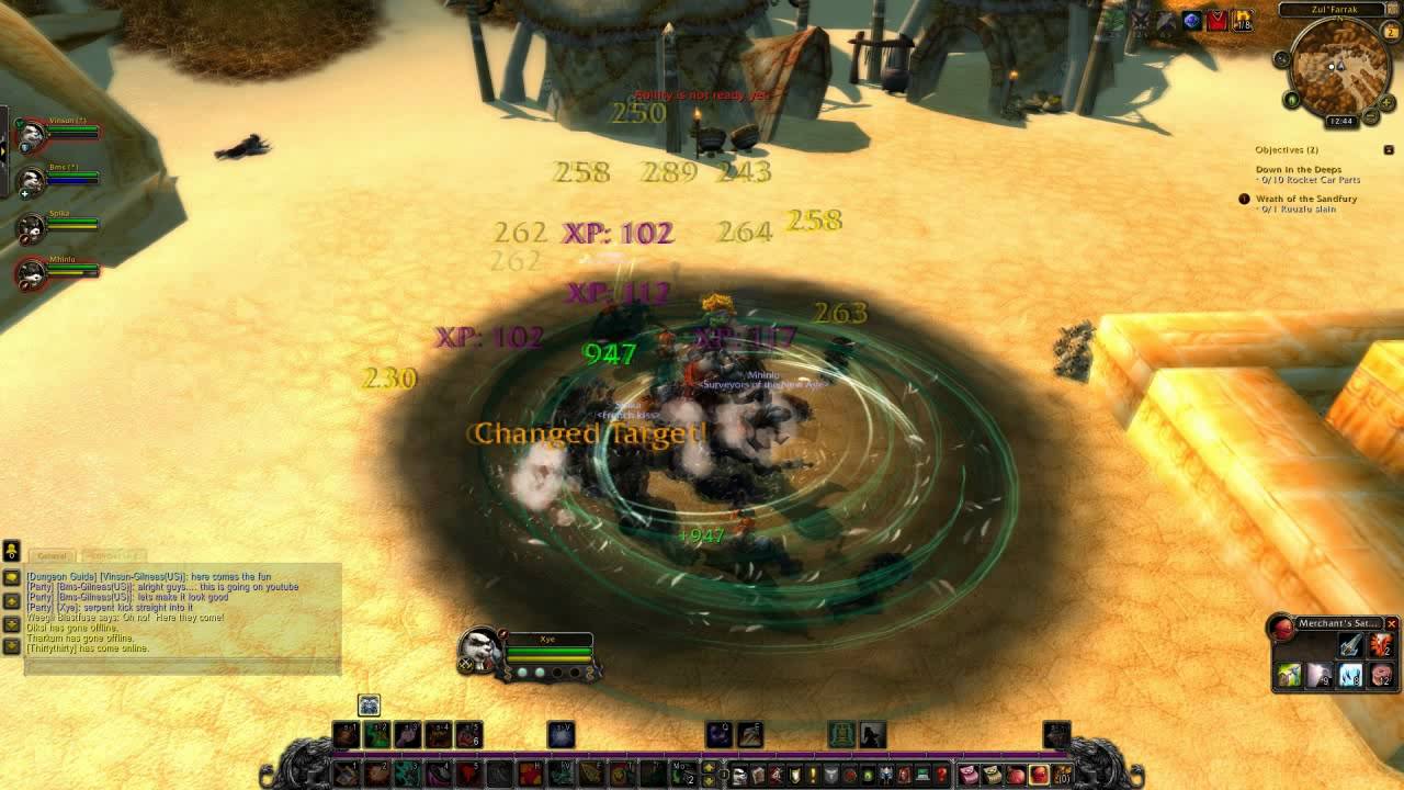 MoP Beta Monk gameplay - Spinning Crane Kick