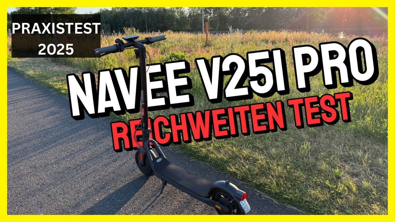 Navee V25i Pro Reichweiten Test 🚀 | Echter Praxistest E-Scooter 2025 | Wie weit kommt er wirklich?