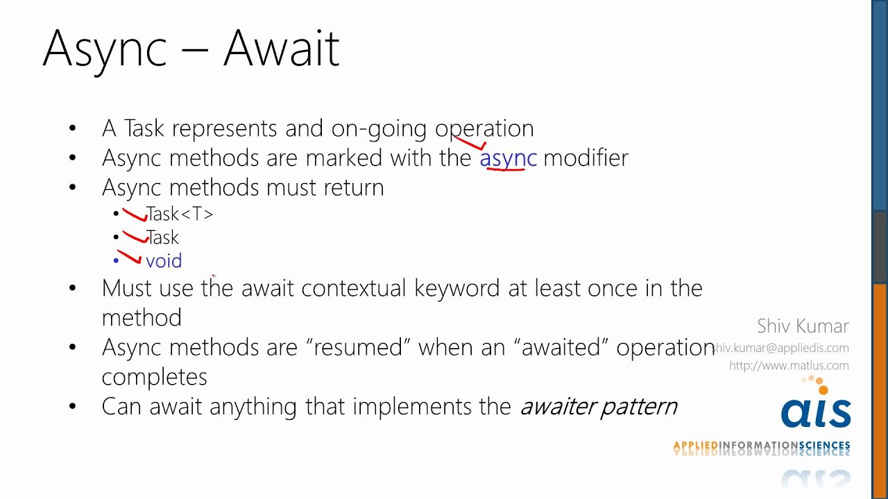 Async Await in C# 5 Part 2