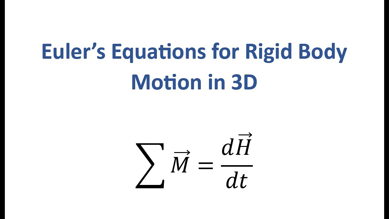 Euler's Equations for 3D Rigid Body Motion | Mechanical Engineering | Physics