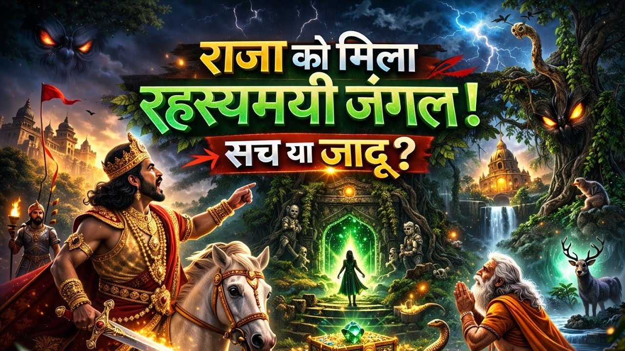 Hindi Kids Story 2026 👑 राजा और जादुई जंगल 🌳Animation Story King in The Magical Jungle | New Story