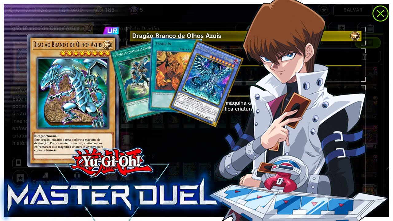 DECK DE DRAGÃO BRANCO DE OLHOS AZUIS ATUALIZADO - YU-GI-OH! MASTER DUEL.