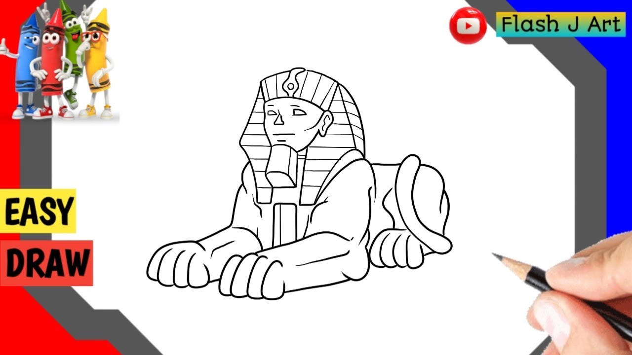 How to Draw The Great Sphinx of Egypt ✏️ | Easy Step by Step Drawing