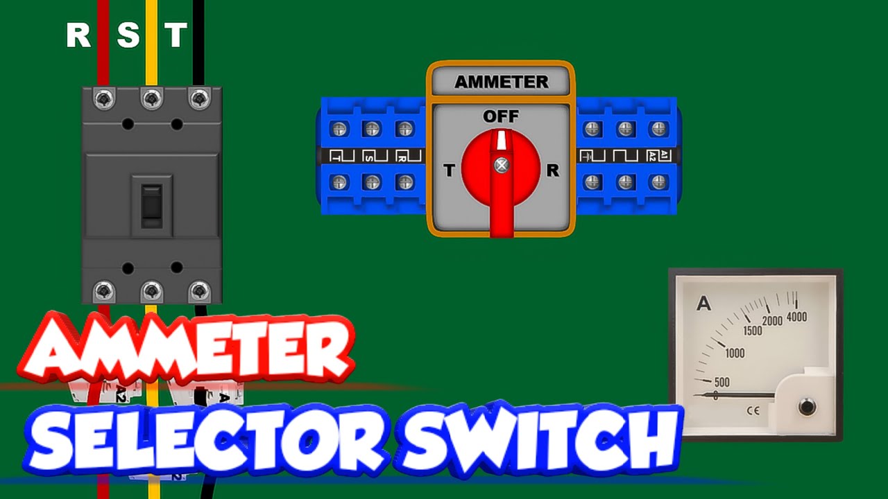 Pasang AMPERE METER SELECTOR SWITCH 3 PHASE | AMMETER BOX PANEL LISTRIK