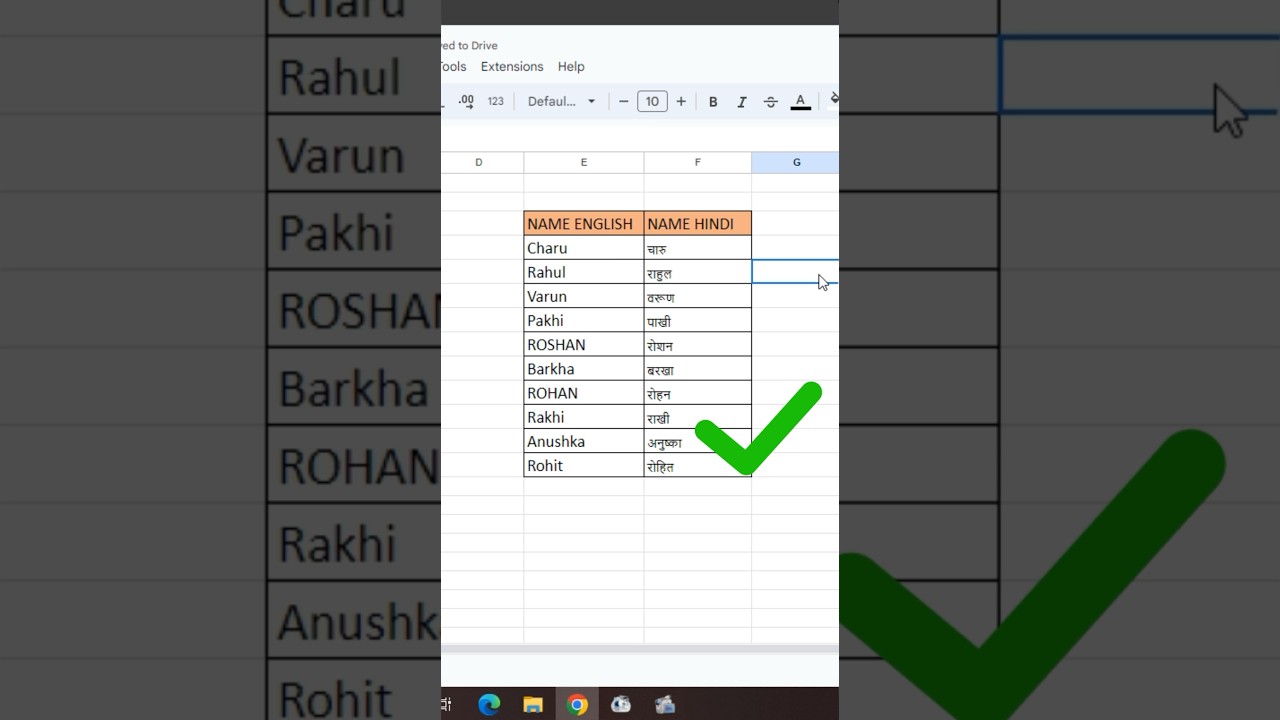 ￼ English to Hindi translate in Google sheet ✅ #excel #exceltricks #exceltips #googlesheets