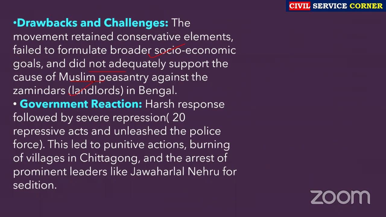 Modern Indian History- C11- Emergence of Swarajists and others OCS 2023 Live Class