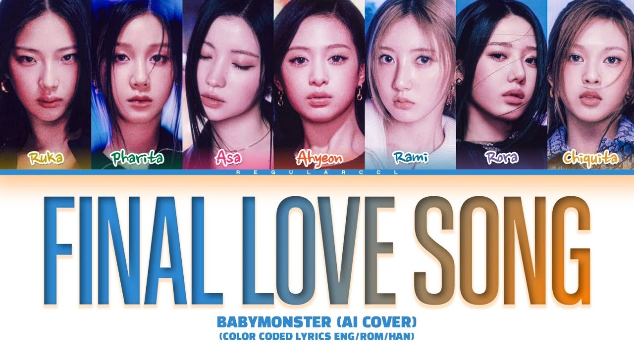 [AI COVER] BABYMONSTER 'Final love song' (by BY I-LAND 2/IZNA) (Color coded lyrics Eng/Rom/Han)