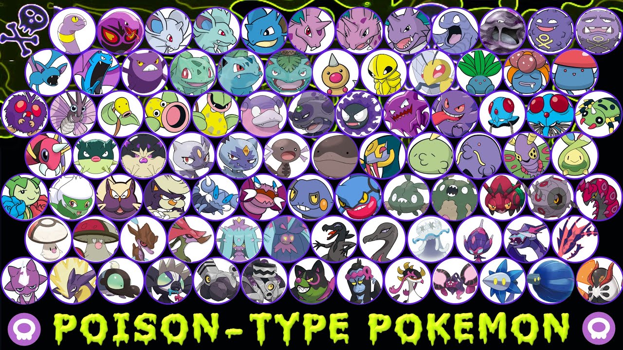 All Poison Type Pokemon. Team Rocket's favorite type!