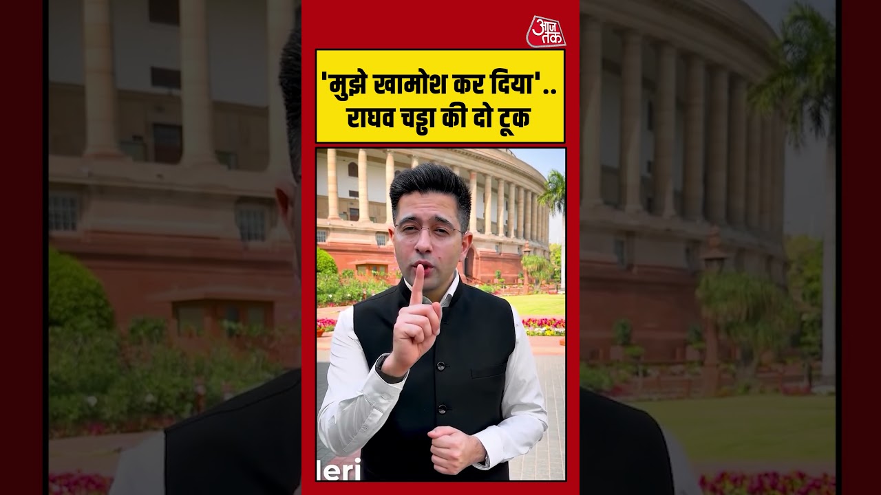 'You silenced me'...Raghav Chadha's blunt statement #raghavchadha #aap #viralvideo #news