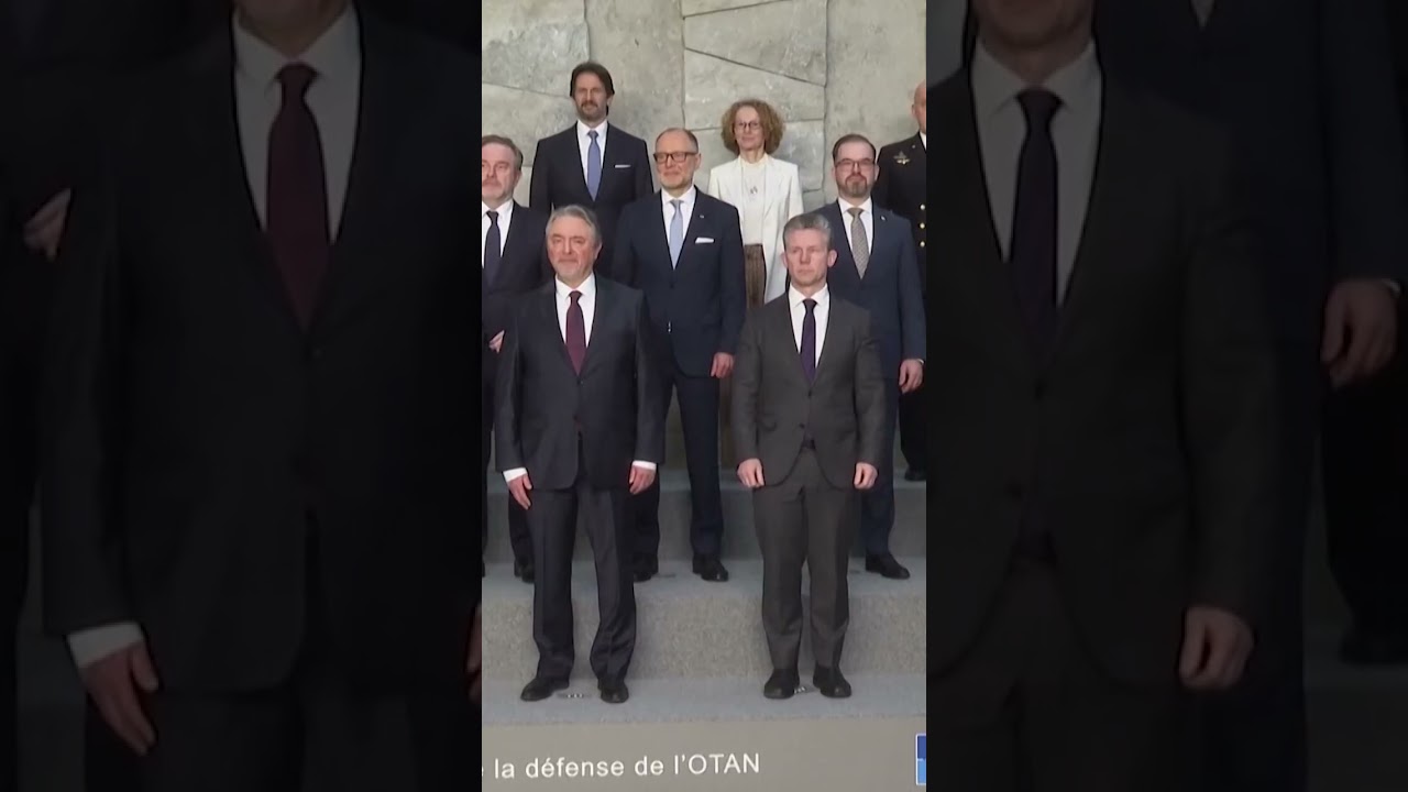 NATO Defence Ministers Pose For Group Photo in Brussels | DRM News | AC1C