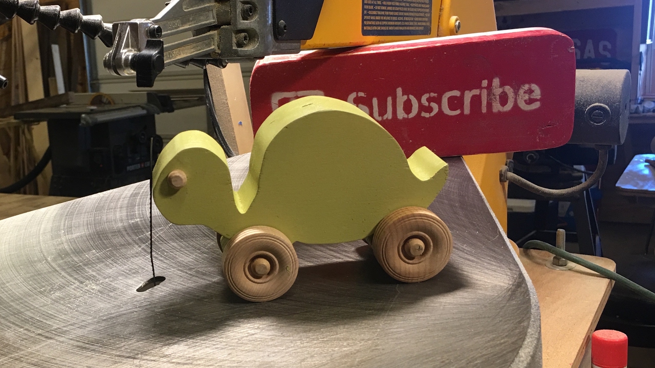 Wood toy turtle - scroll saw project