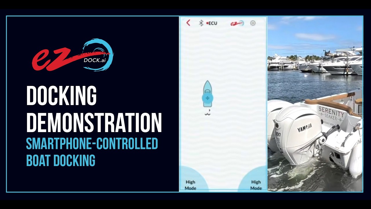 ezDock.ai – Docking Demonstration | Smartphone-Controlled Boat Docking