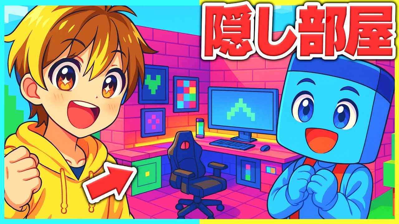 バレずに『秘密部屋』を作るマインクラフト【まいくら/マインクラフト】