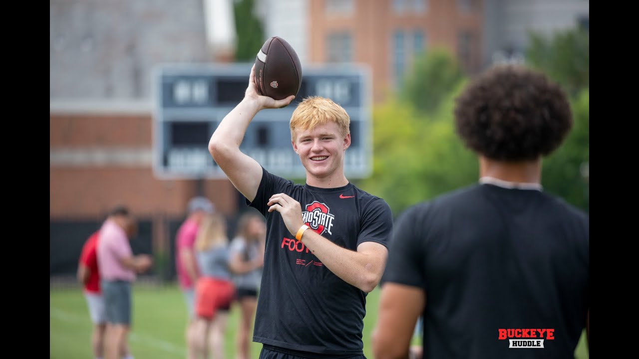 2027 Ohio State QB commit Brady Edmunds throws at first Buckeyes camp
