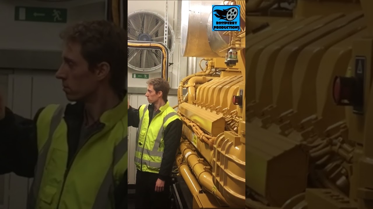 4000hp Caterpillar V16 Diesel Engine Start Up