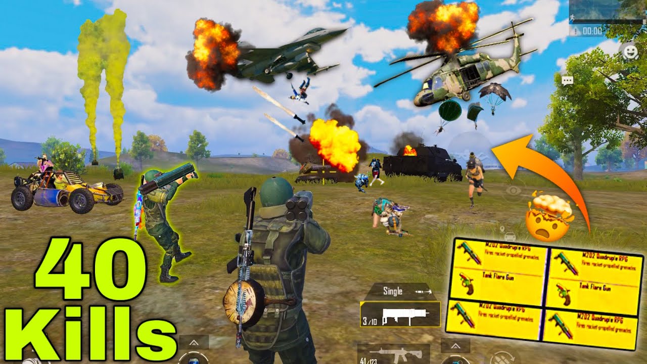 40 Kills!🔥 with M202💥 vs Jet,+ Helicopter,+ Hovercraft,+ Tank, War in Payload Mode 3.0 | PUBG MOBILE