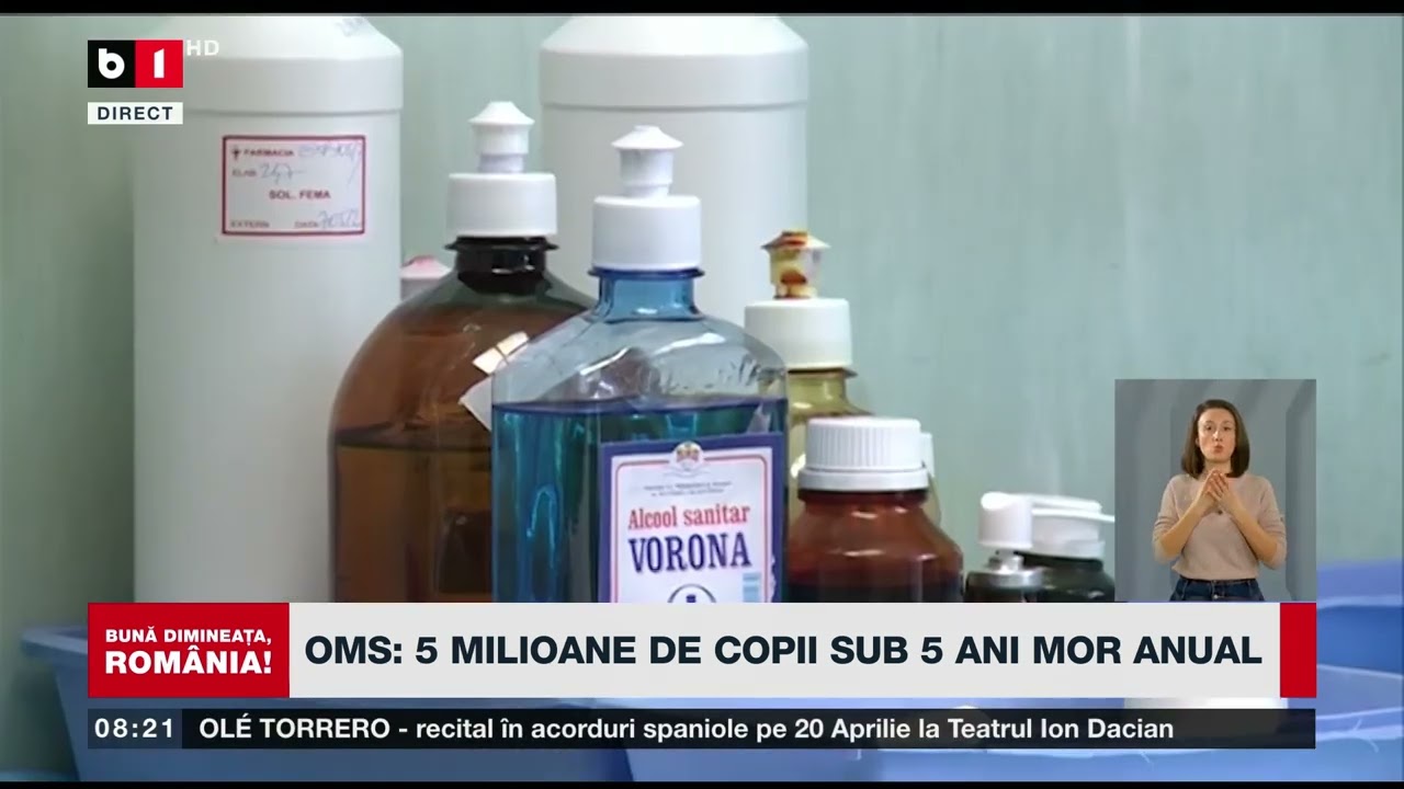 OMS: 5 MILIOANE DE COPII SUB 5 ANI MOR ANUAL_Știri B1TV_19 mar. 2026