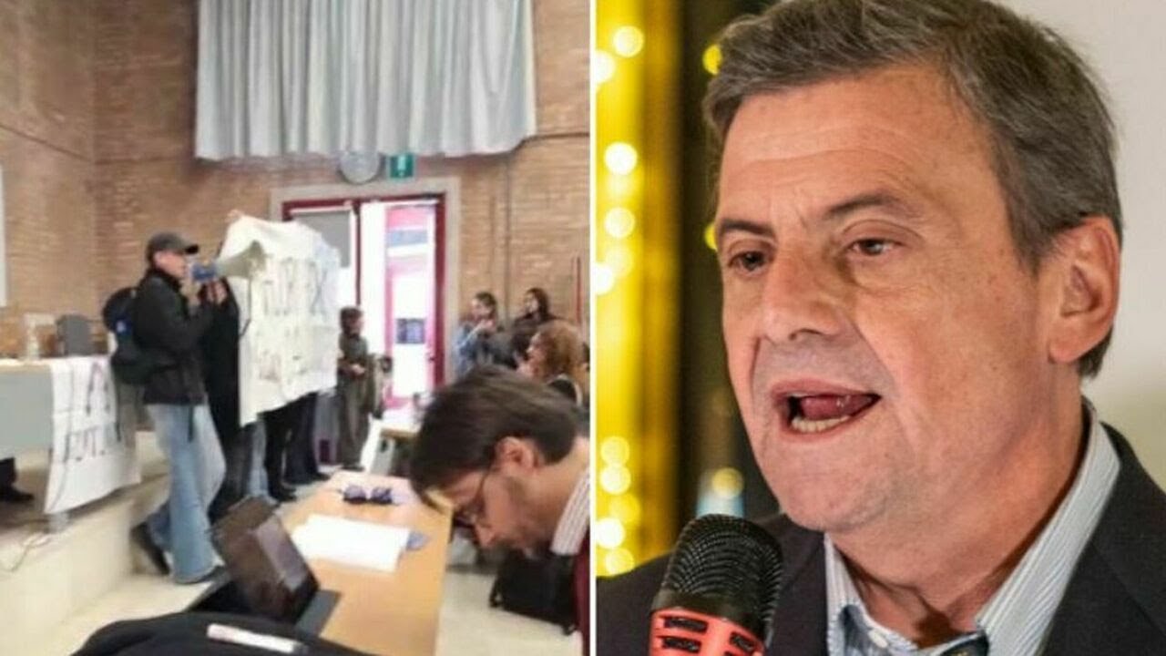 Carlo Calenda contestato all'universit&agrave; Ca' Foscari, ma viene scambiato per Matteo Renzi