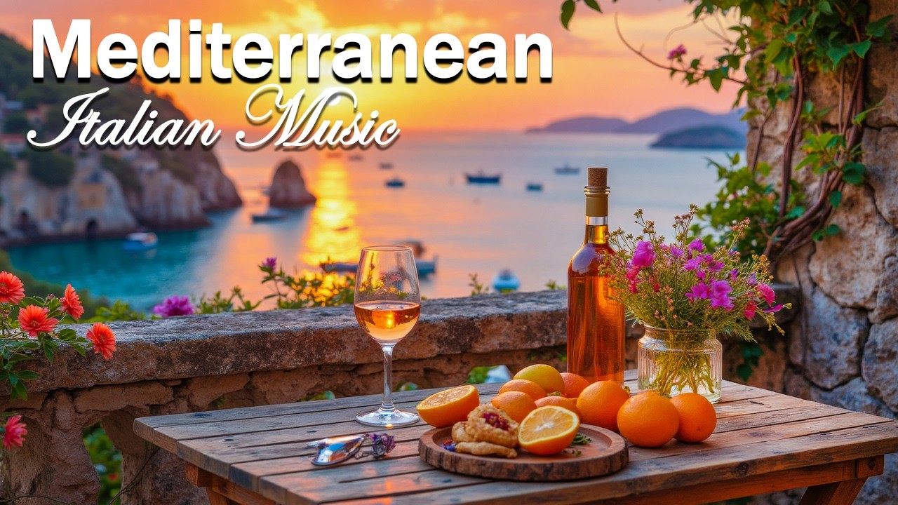 🎶 Italian Vibes & Mediterranean Music 🎶 3+ Hours Scenic Amalfi Coast & Lake Como Relaxation 4K
