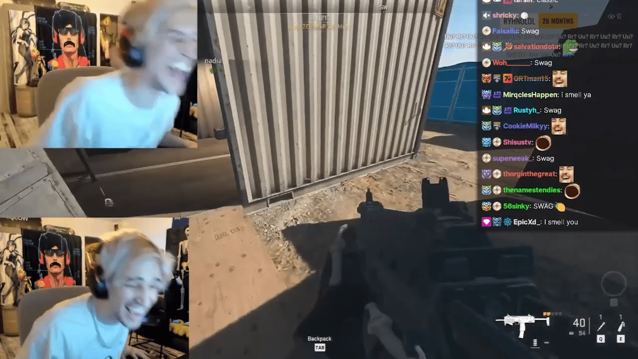 xQc reacts to Erobb streamsnipe him and Nadia