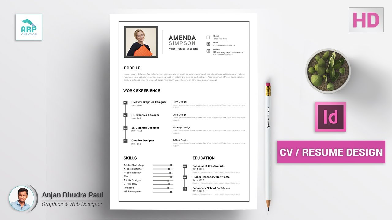 Master Indesign: Design A Professional Cv/resume Template With This Tutorial!