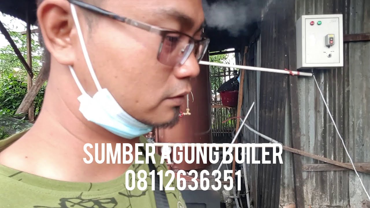 Boiler pabrik tahu... Hanya dalam waktu dua menitan sdh mendidih.... Alhamdulillah
