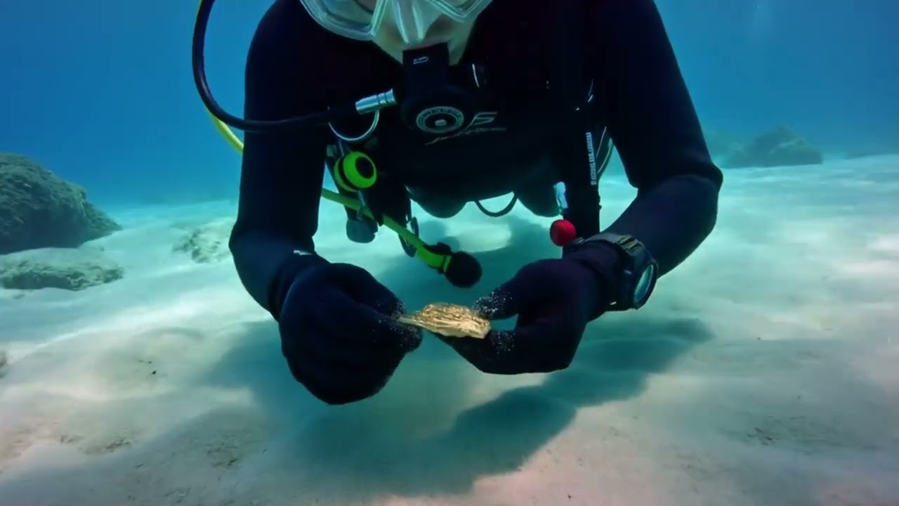 Cinematic Underwater Divers Exploring the Deep Ocean
