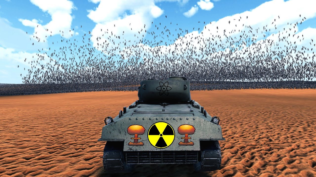 Single Nuclear Tank vs 5,000,000 Zombies - Ultimate Epic Battle Simulator 2 | UEBS 2