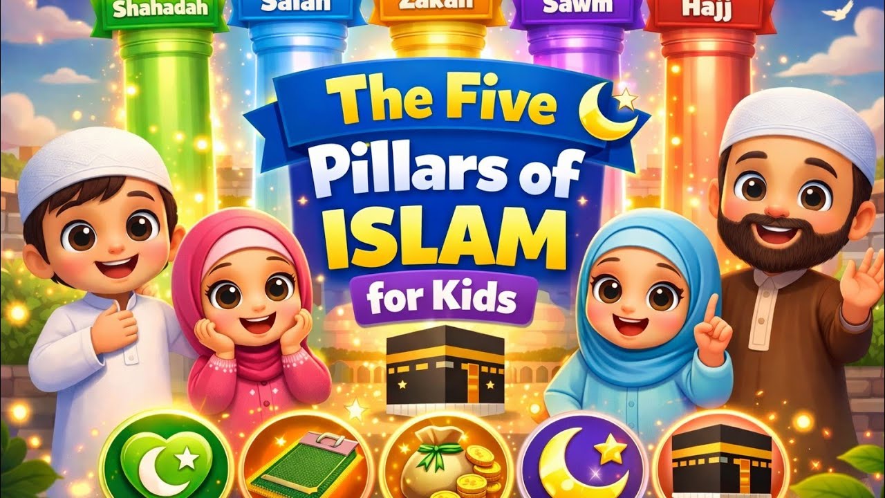 The Five Pillars of Islam for Kids 🌙 | Fun 3D Animation
