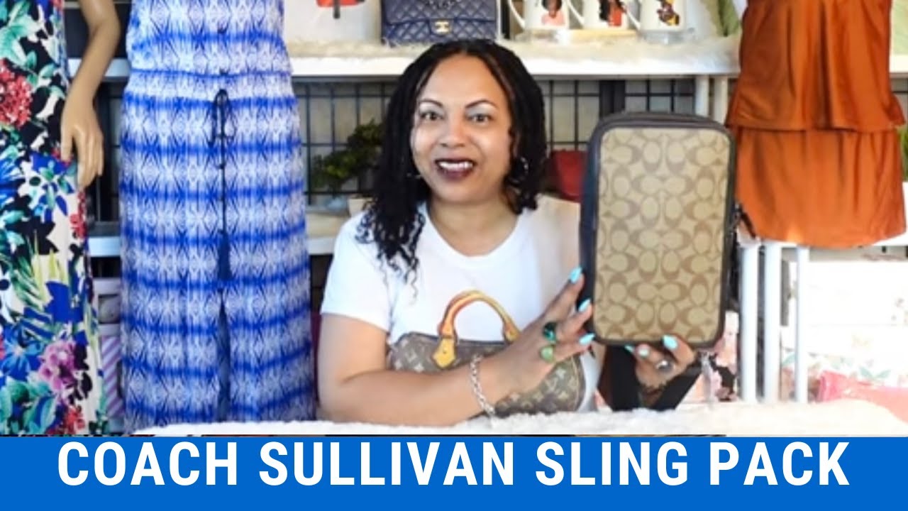 Effortlessly hands-free Coach Sullivan Sling Pack Bag in Blocked Signature Canvas Crossbody #coach