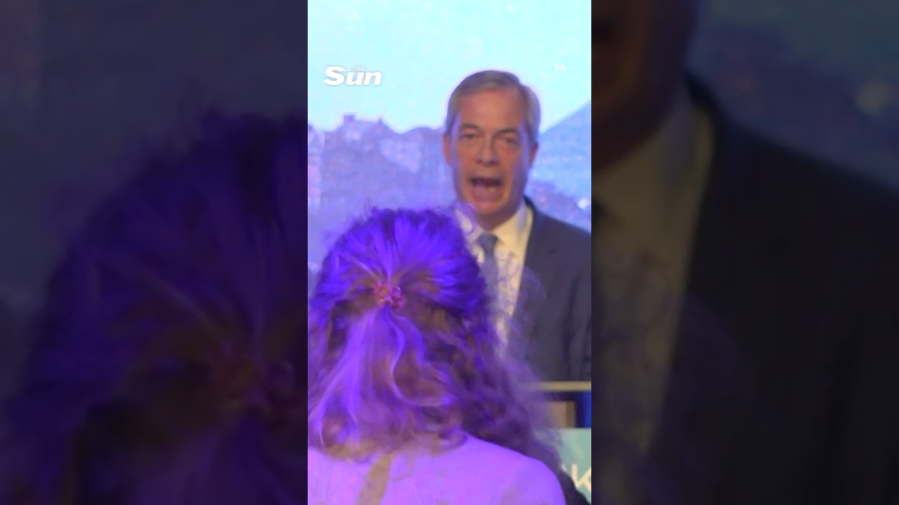 Nigel Farage tells heckler to &lsquo;get a haircut&rsquo; at Reform speech in Scotland